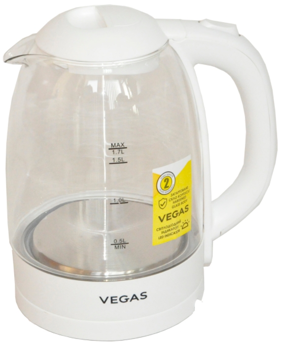 Чайник электрический Vegas VEK0038W photo Чайник электрический Vegas VEK0038W photo