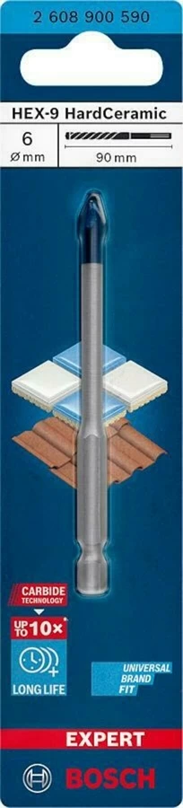 Burghiu Bosch HEX-9 HardCeramic 6x90 mm, 2608900590 photo 2