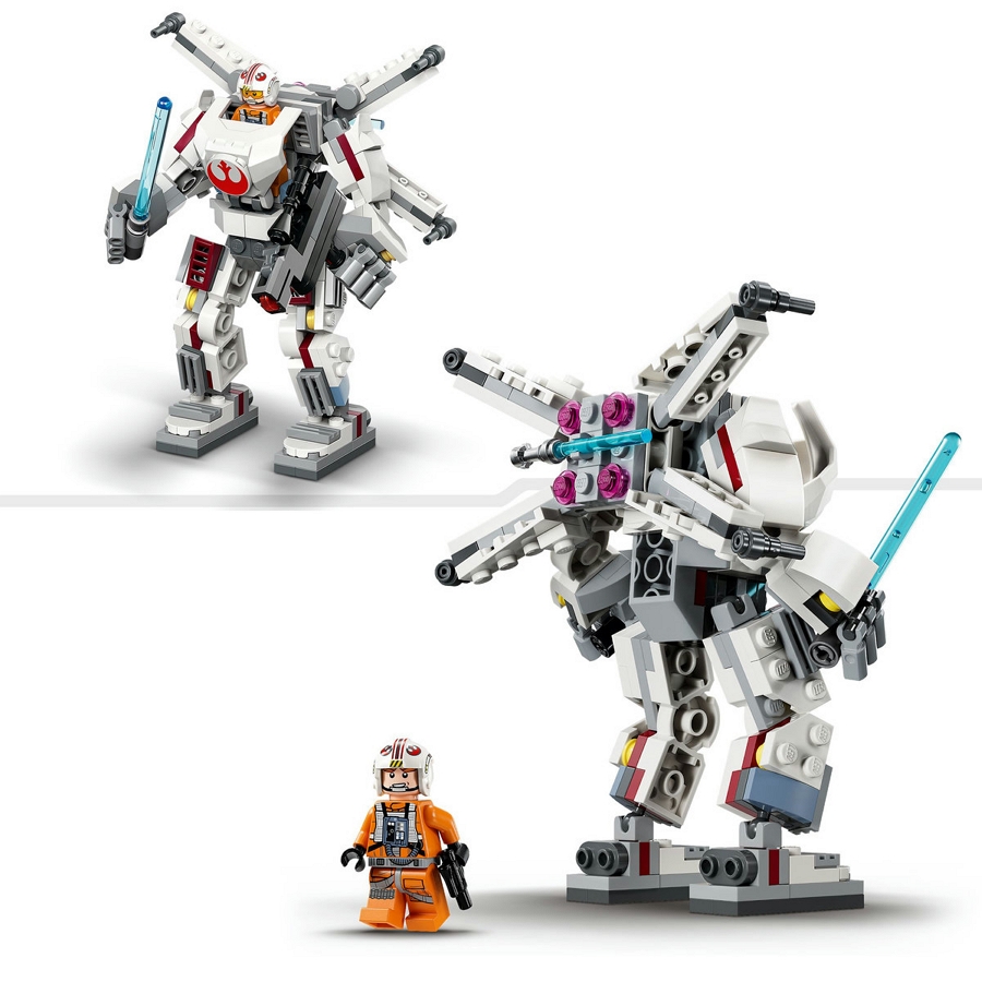 Constructor Lego Star Wars Luke Skywalker X-Wing Mech 75390 de la 6+ ani photo 3