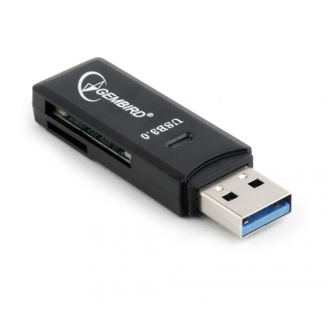 Card Reader Gembird UHB-CR3-01, SD, Micro-SD, USB 3.0, Black photo 2