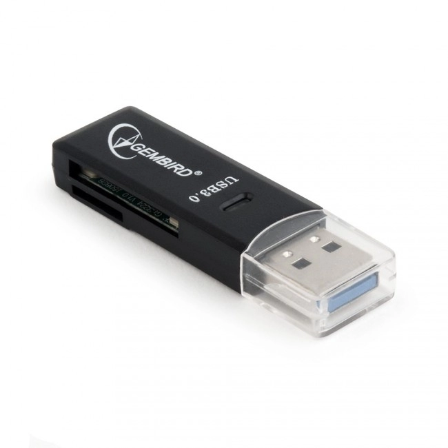 Card Reader Gembird UHB-CR3-01, SD, Micro-SD, USB 3.0, Black photo 3