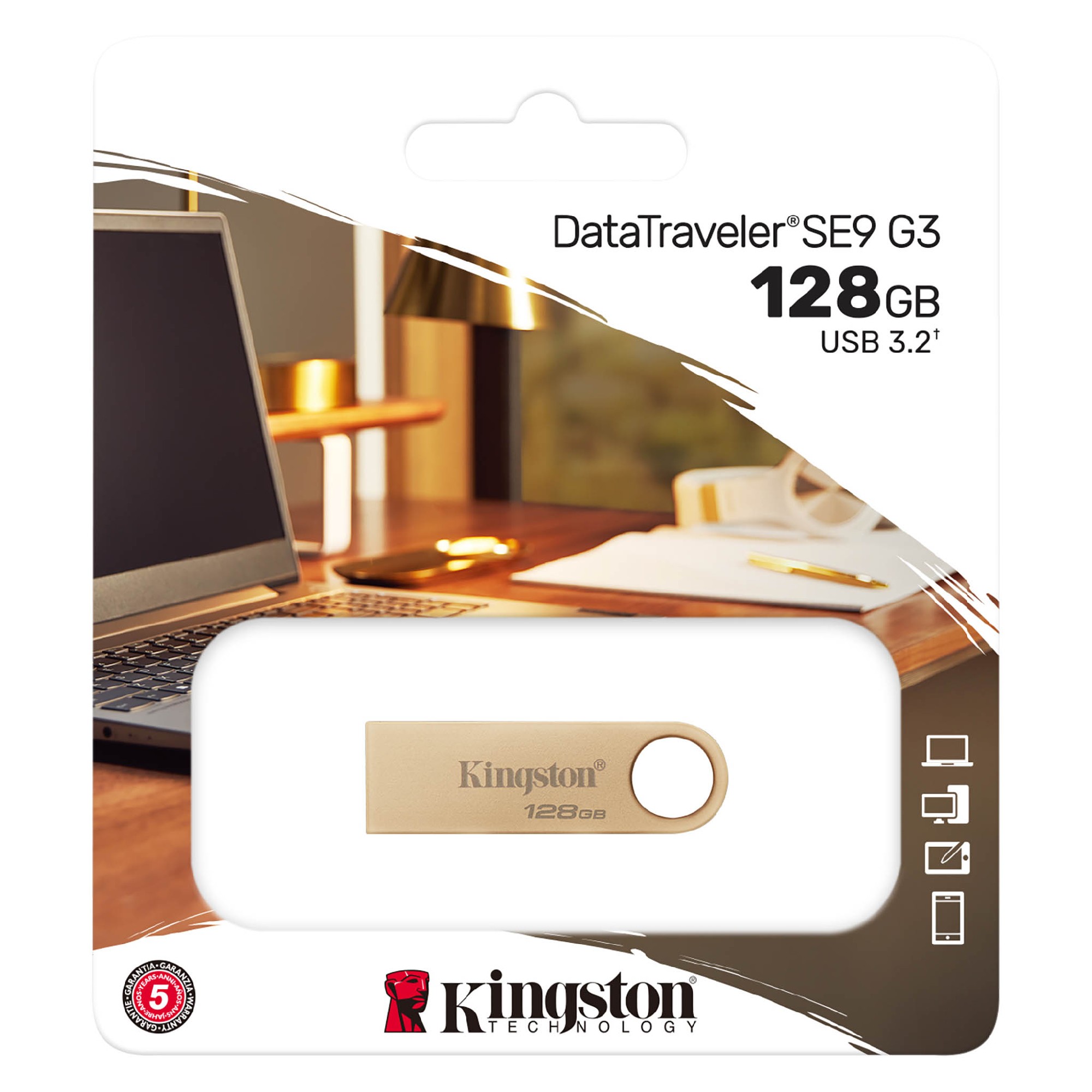 Flash Drive USB Kingston DataTraveler SE9 G3 / 128GB / 220 MByte/s photo 2