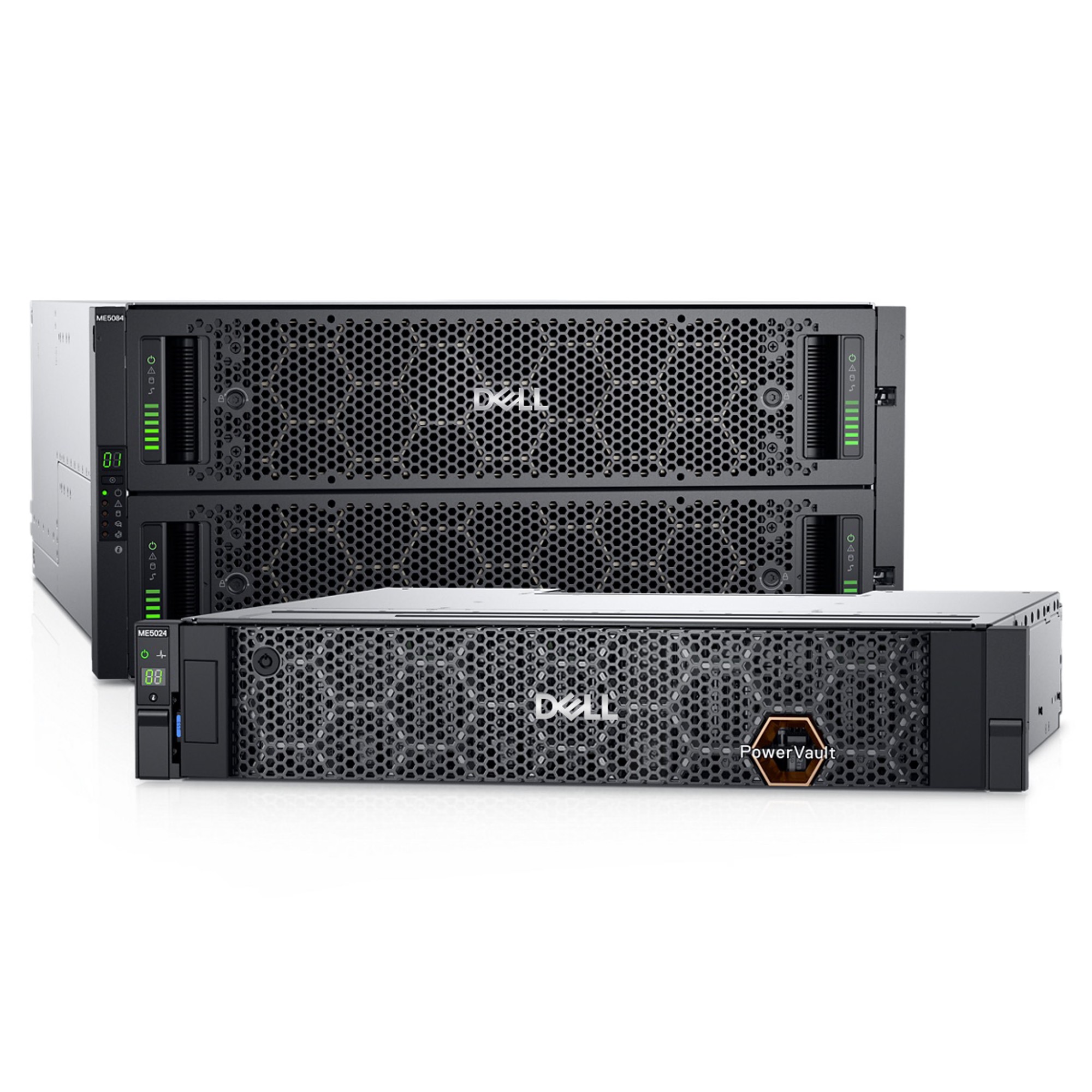 Dell EMC PowerVault ME5024 Storage Array - 2 x 2.4TB SSD SAS 10k rpm 2.5” Hot-Plug + 22 x HDD Filler 2.5”, Single Blank, 2U Rack Rail, Bezel, 32Gb FC Type-B 8 Port Dual Controller, Redundant 580W. photo 1
