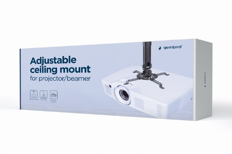 Регулируемое потолочное крепление для проектора Gembird CM-B-01/ 380 ~ 580 mm/ max 13kg/ Black photo 9
