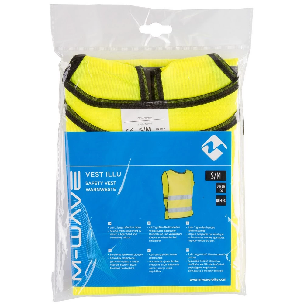Vesta reflectorizanta M-WAVE Vest Illu safety vest Galben 120914 photo 6