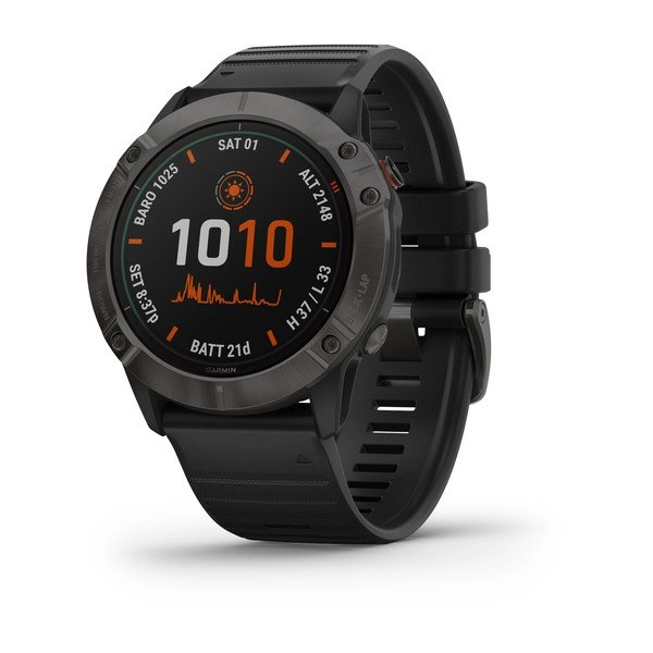 Garmin fenix 6X Sapphire - Carbon Gray DLC with Black Band photo 1