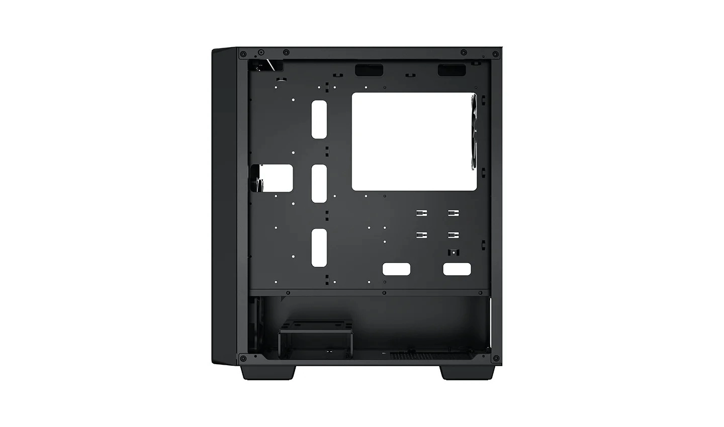DEEPCOOL "CC560" ATX Case, with Side-Window (Tempered Glass Side Panel) &amp; Mesh Front Panel, without PSU, Tool-less, Pre-installed: Front 3x120mm LED fans, Rear 1x140mm LED fan, Top panel Magnetic dust filter, 1xUSB3.0, 1xUSB2.0, 1xAudio, Black photo 2
