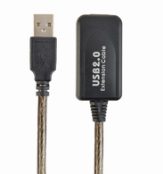 Active USB 2.0 extension cable, 10 m, up to 3 pcs in the cascade are allowed, black (AMAF) thumbnav 1
