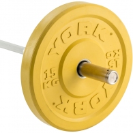 Disc 15 kg YORK Solid Rubber Bumper Plate thumbnav 2