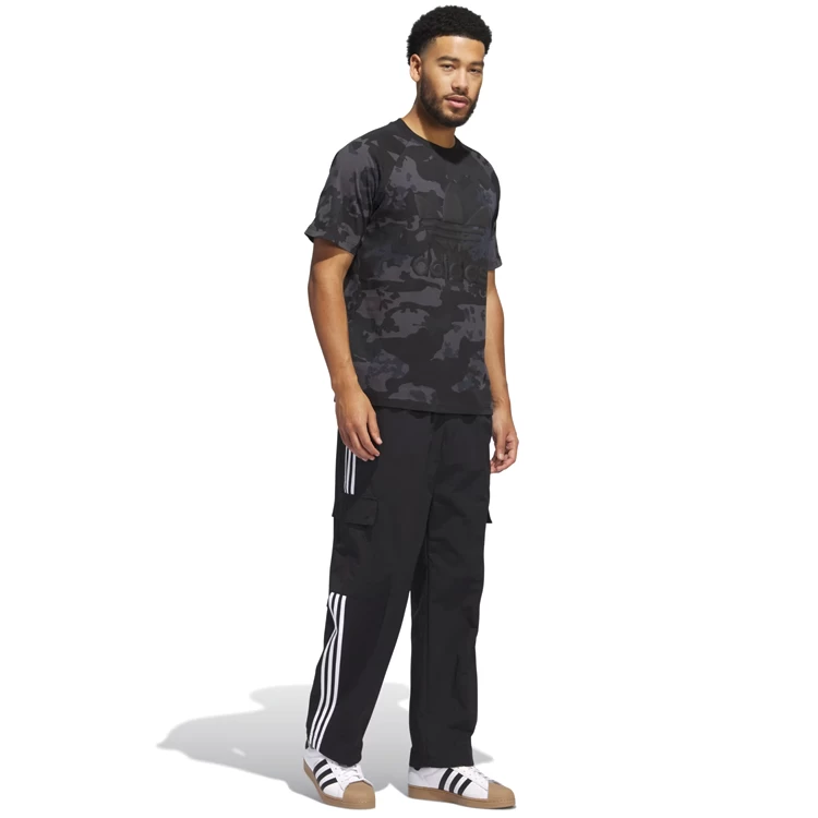 Tricou bărbătesc Adidas CAMO TREFOIL T L Negru photo 5