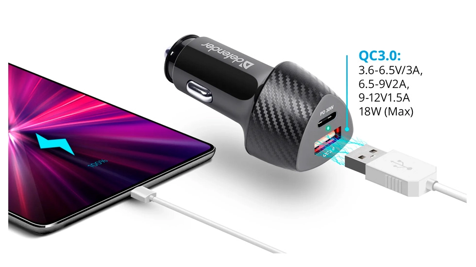 Incarcator auto p/u telefon mobil Defender UCA92 photo 3