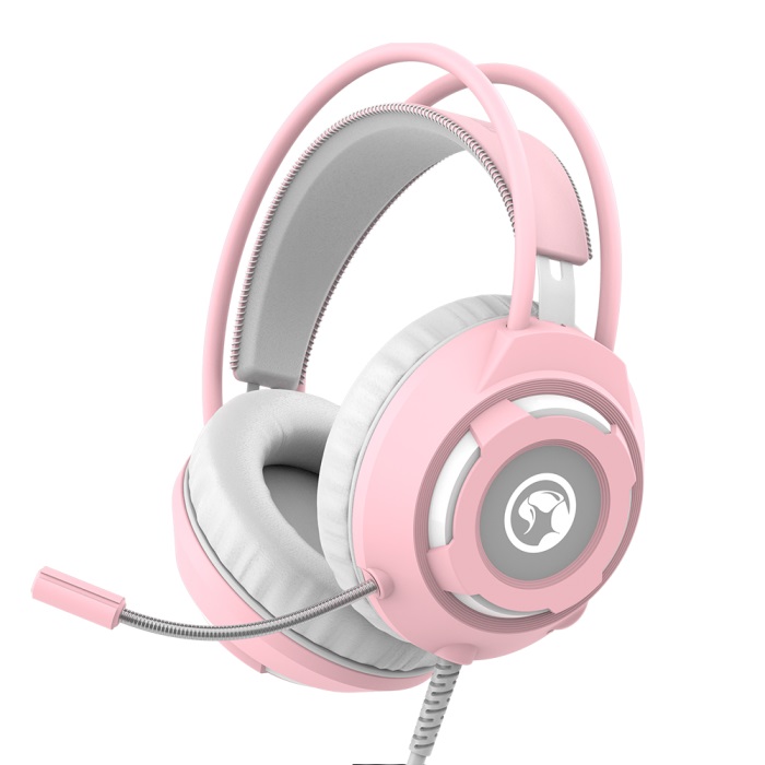 MARVO "HG8936" Marvo Headset HG8936 Wired Gaming, 3.5 mm, USB (Backlight), Pink photo 1