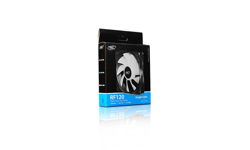 120mm Case Fan - DEEPCOOL "RF120W" White LED Fans, 120x120x25mm, 1300 RPM+10%, 21.9dBa, 48.9 CFM, 3-pin &amp; 4-pin Peripheral photo 5