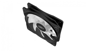 120mm Case Fan - DEEPCOOL "RF120W" White LED Fans, 120x120x25mm, 1300 RPM+10%, 21.9dBa, 48.9 CFM, 3-pin &amp; 4-pin Peripheral thumbnav 3