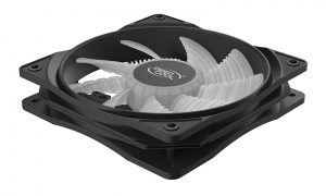 120mm Case Fan - DEEPCOOL "RF120W" White LED Fans, 120x120x25mm, 1300 RPM+10%, 21.9dBa, 48.9 CFM, 3-pin &amp; 4-pin Peripheral thumbnav 4