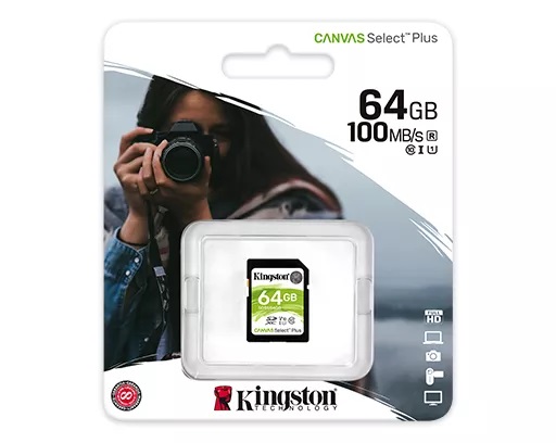 Card de memorie SD 64GB Kingston Canvas Select Plus, 100MBps photo 2