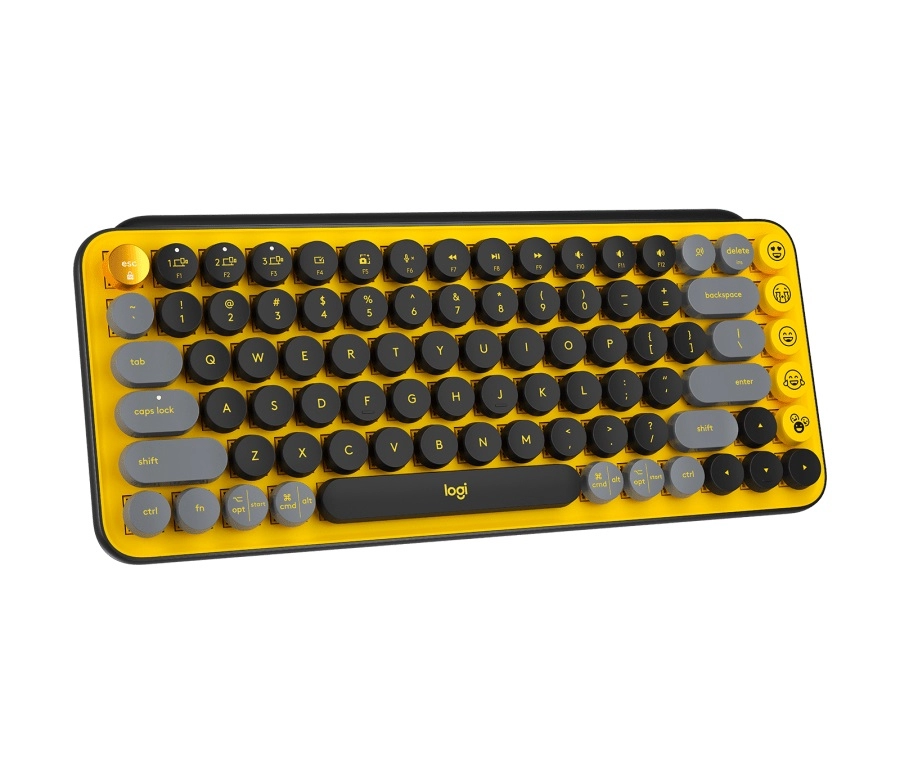 Logitech POP Keys Wireless Mechanical Keyboard With Emoji Keys, Multi-device, Layout Size Minimalist, Blast/Yellow - RUS photo 3