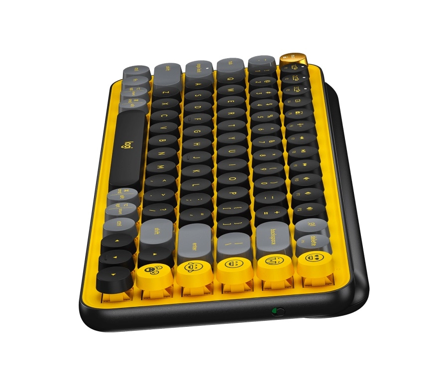 Logitech POP Keys Wireless Mechanical Keyboard With Emoji Keys, Multi-device, Layout Size Minimalist, Blast/Yellow - RUS photo 4
