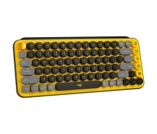 Logitech POP Keys Wireless Mechanical Keyboard With Emoji Keys, Multi-device, Layout Size Minimalist, Blast/Yellow - RUS thumbnav 3
