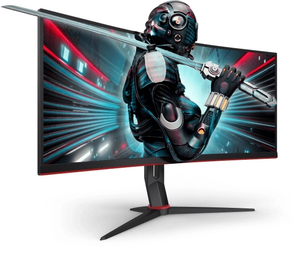 34.0” Игровой Монитор AOC CU34G2XP/BK/ Curved/ 4K/ 1ms/ 180Hz/ Black photo 3
