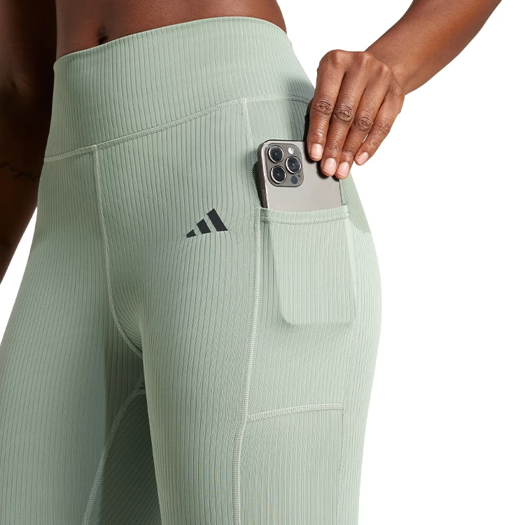 Panta-colanti Adidas OPT RIB 7/8 L / Femei / S / Verde photo 4
