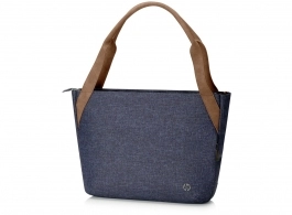 14.0" NB Bag - HP RENEW 14 Navy Tote, water-resistant material, 3 interior pockets. 