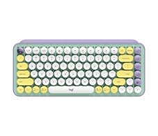 Logitech POP Keys Wireless Mechanical Keyboard With Emoji Keys, Multi-device, Layout Size Minimalist, Daydream/Mint - RUS 