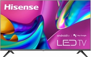 40" LED TV Hisense 40A4HA, Black (1366x768 HD Ready, PCI 1000 Hz, SMART TV (Android TV OS), 3 x HDMI2.0, 2 x USB, DVB-T/T2/C/S2, Speakers 2 x 6W, 3.8 Kg) 