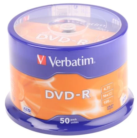 Verbatim DataLifePlus DVD-R AZO 4.7GB 16X MATT SILVER SURFAC - Spindle 50pcs. photo 1
