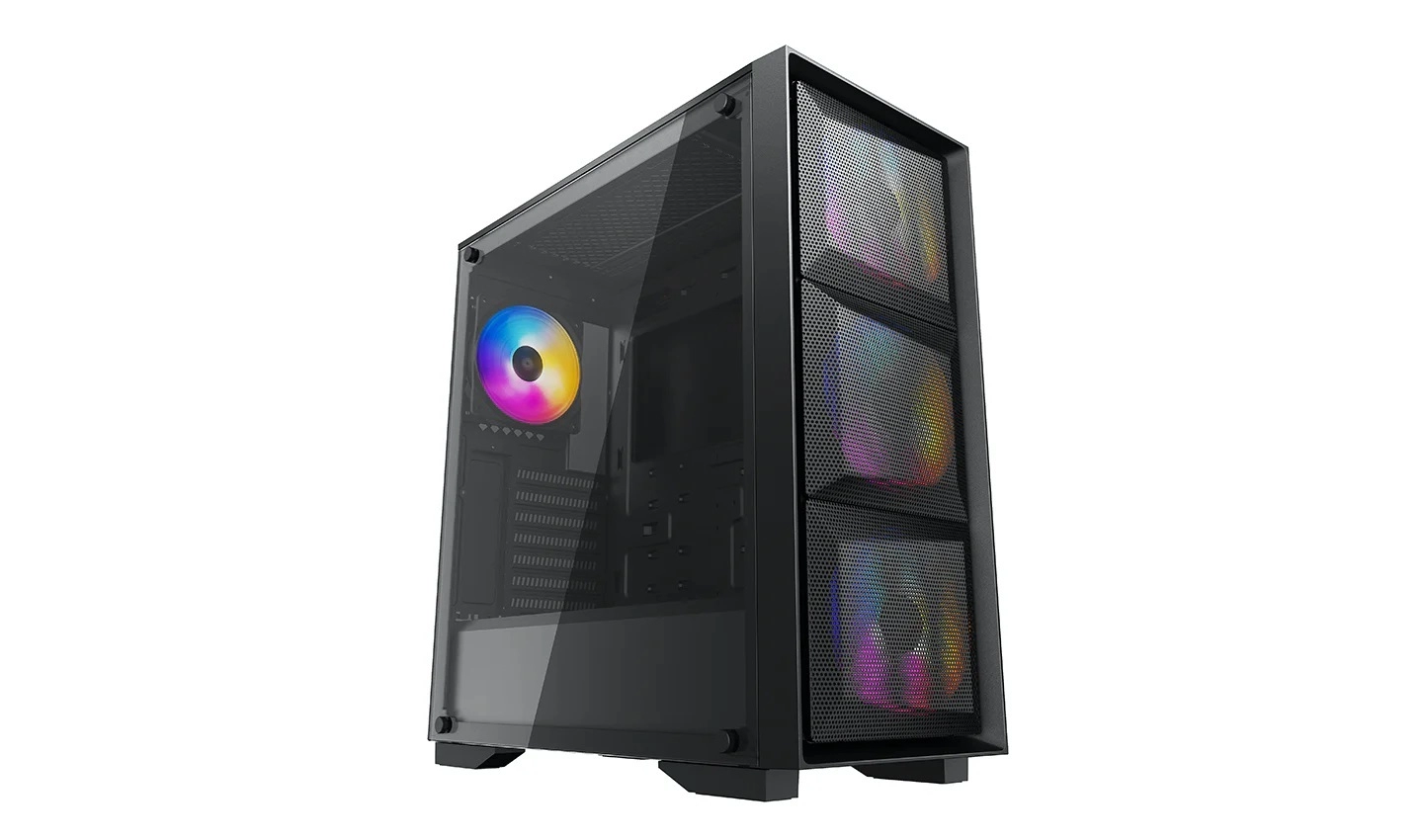 Carcasa DEEPCOOL MATREXX 50 MESH 4FS / w/oPSU / Side panel / 4x120mm fans / ATX / Black photo 1