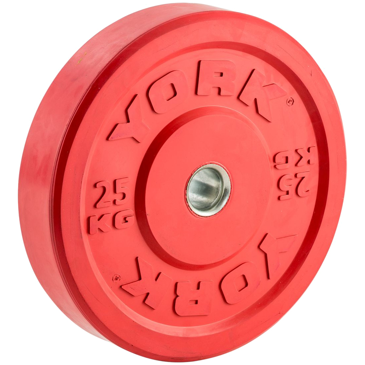 Disc 25 kg YORK Solid Rubber Bumper Plate photo 1