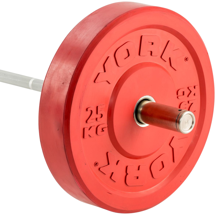 Disc 25 kg YORK Solid Rubber Bumper Plate photo 2