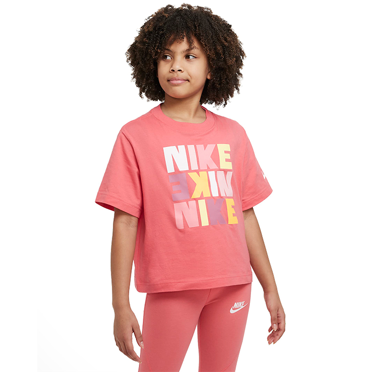Tricou Nike G NSW TEE BOXY PRINT / Femei / S / Roz photo 2
