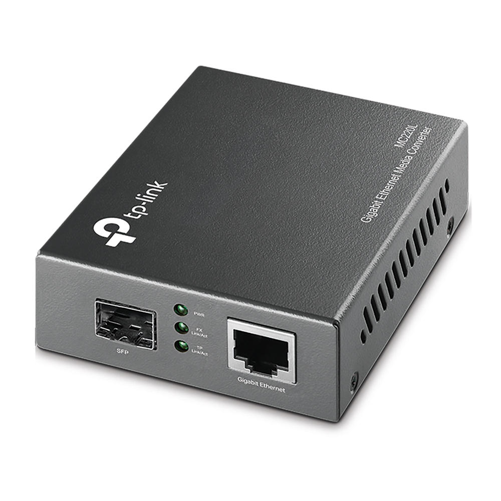 TP-LINK MC220L, Gigabit SFP Media Converter, 1 x Lan Gigabit port, 1 x 1000M SFP port, Multi-mode/Single-mode SFP module, Wave Length Depends on the used SFP module, External Power Adapter photo 1