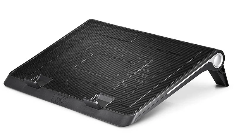 DEEPCOOL ”N180 FS”, Notebook Cooling Pad up to 17”, 1 fan - 180mm  with fan speed control button, 1150±10%RPM, <16~20 dBA, 84.7CFM, 2 viewing angles adjustable, Dual USB ports, Metal Mesh Panel, Hydro Bearing, Black photo 1