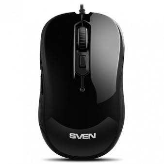 SVEN RX-520S, Optical Mouse, Antistress Silent 3200 dpi, USB, Black photo 1