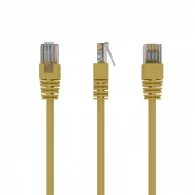 Patch cord cat. 5E PP12-5M/Y Yellow, 5 m, molded strain relief 50u" plugs 