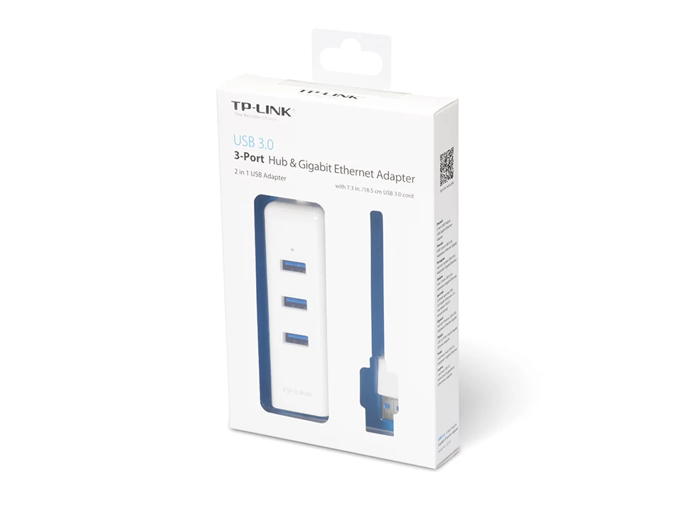 TP-LINK UE330, USB3.0 Gigabit LAN adapter + USB Hub, USB3.0 to RJ-45 LAN connector, 3xUSB3.0, Chipset RTL8153 photo 4