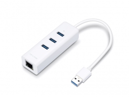 TP-LINK UE330, USB3.0 Gigabit LAN adapter + USB Hub, USB3.0 to RJ-45 LAN connector, 3xUSB3.0, Chipset RTL8153 thumbnav 1