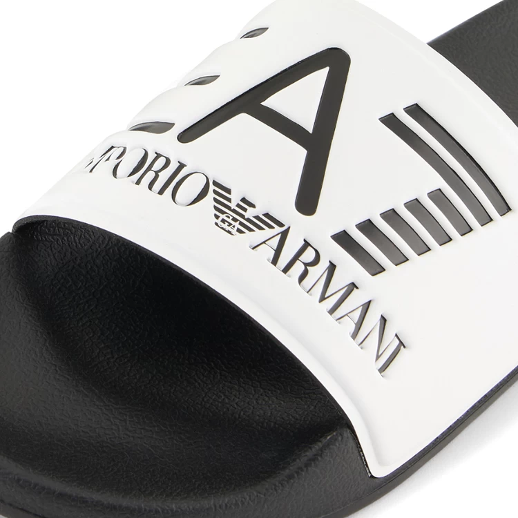 Slapi EA7 EMPORIO ARMANI WATER SPORTS VISIBILITY SLIPPE pt Barbati / 40 / Negru-alb photo 5