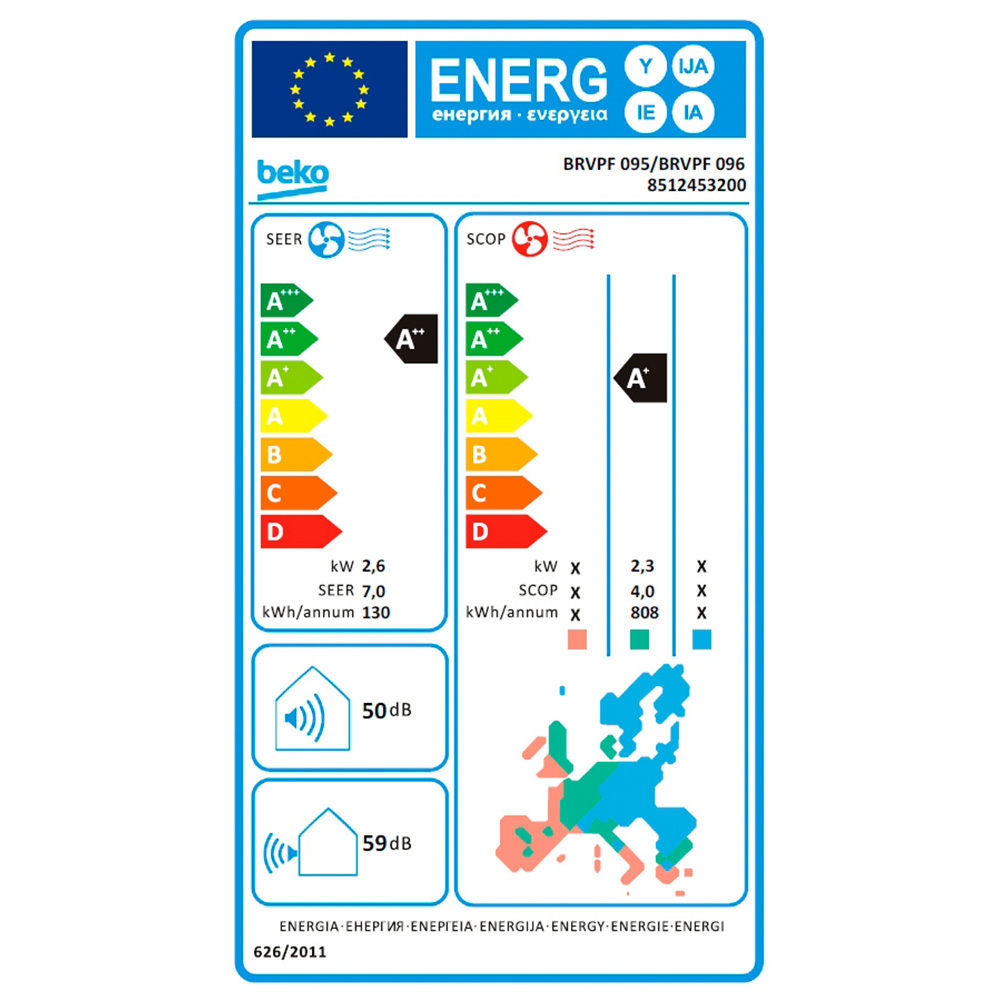 Кондиционер Beko BRVPF095/BRVPF096 9000 BTU / 25 м2 / Инверторный / R32 / A++ photo 5