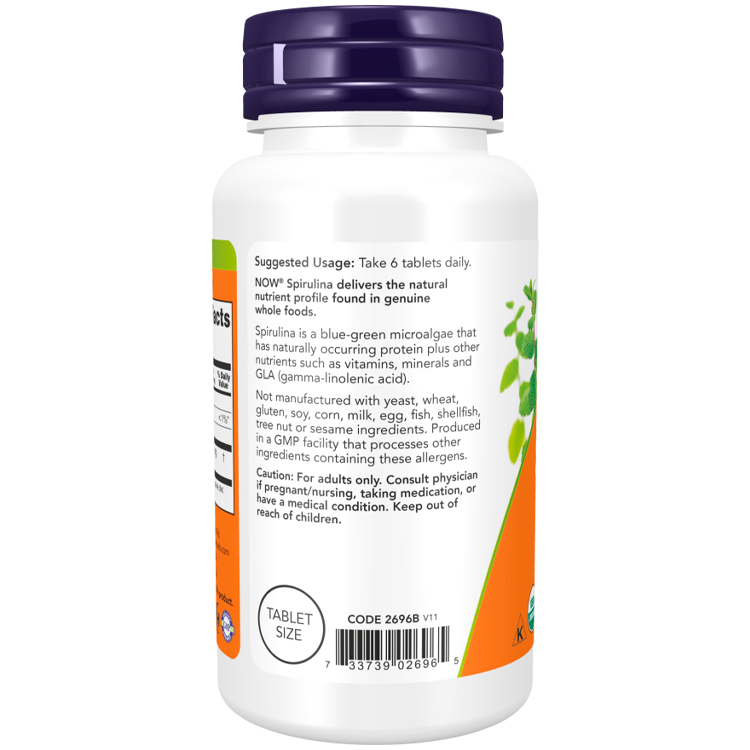 Витамины Now Foods SPIRULINA 500mg photo 3