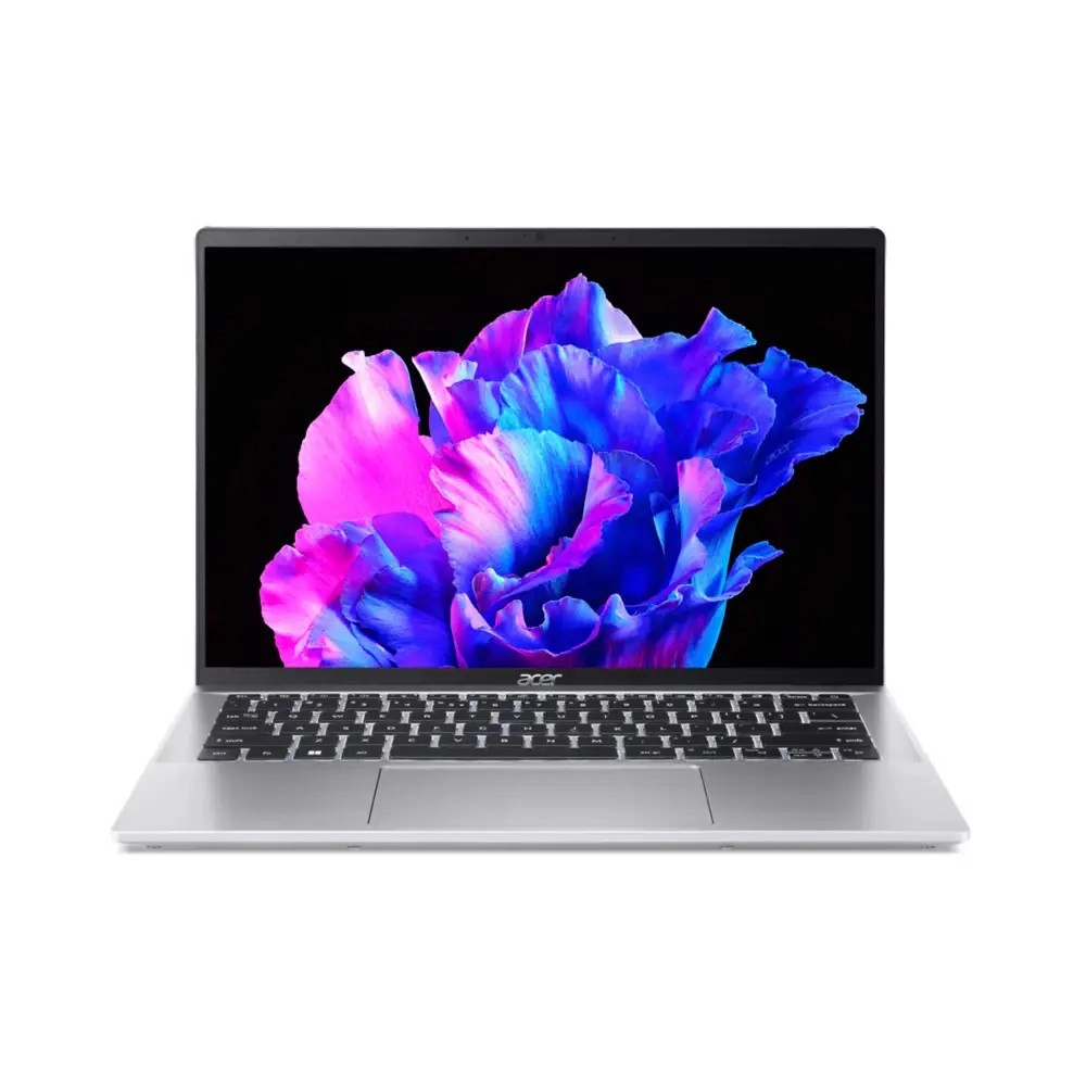 ACER Swift Go 14 Pure Silver (NX.KP0EU.005), 14.0" OLED 2.8K (2880x1800), DCI-P3 100%, 400 nits (Intel Core Ultra 7 processor 155H 16xCore, 1.4-4.8GHz, 32GB (onboard) LPDDR5X RAM, 1TB PCIe SSD, Intel Arc Graphics, WiFi6E/BT 5.3, FPS, Backlit, 65Wh 3cell,  photo 1