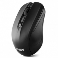 SVEN RX-270W  Wireless, Optical Mouse, 2.4GHz, Nano Receiver, 800/1200/1600 dpi, USB, Black thumbnav 1