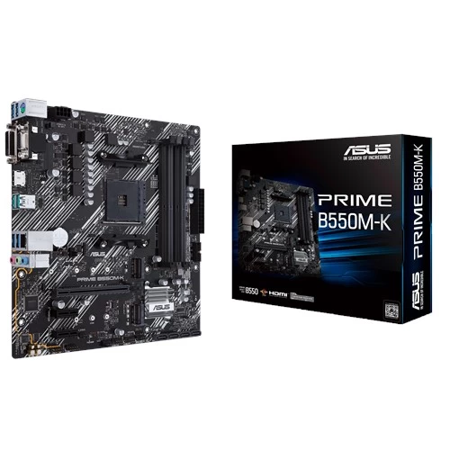 ASUS PRIME B550M-K, Socket AM4, AMD B550, Dual 4xDDR4-4600, APU AMD graphics, VGA, DVI, HDMI, 1xPCIeX16 4.0, 4xSATA3, 2xPCIeX1, RAID, 2xM.2 4.0 slot, ALC887 HDA, 1xGbE LAN, 2xUSB3.2 Gen 2, 6xUSB3.2, mATX photo 4