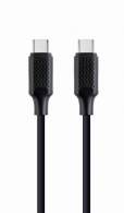 Cable Type-C to Type-C - 1.5 m - Cablexpert CC-USB2-CMCM100-1.5M, 100 W Type-C Power Delivery (PD) charging & data cable, 1.5 m,  Black thumbnav 1