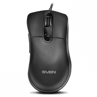 SVEN RX-G940 Gaming, Optical Mouse, 600-6000 dpi, 5+1 buttons (scroll wheel), DPI switching modes, Two navigation buttons (Forward and Back), RGB backlight, Soft Touch coating, cable length 1.8 m, USB, Black photo 1