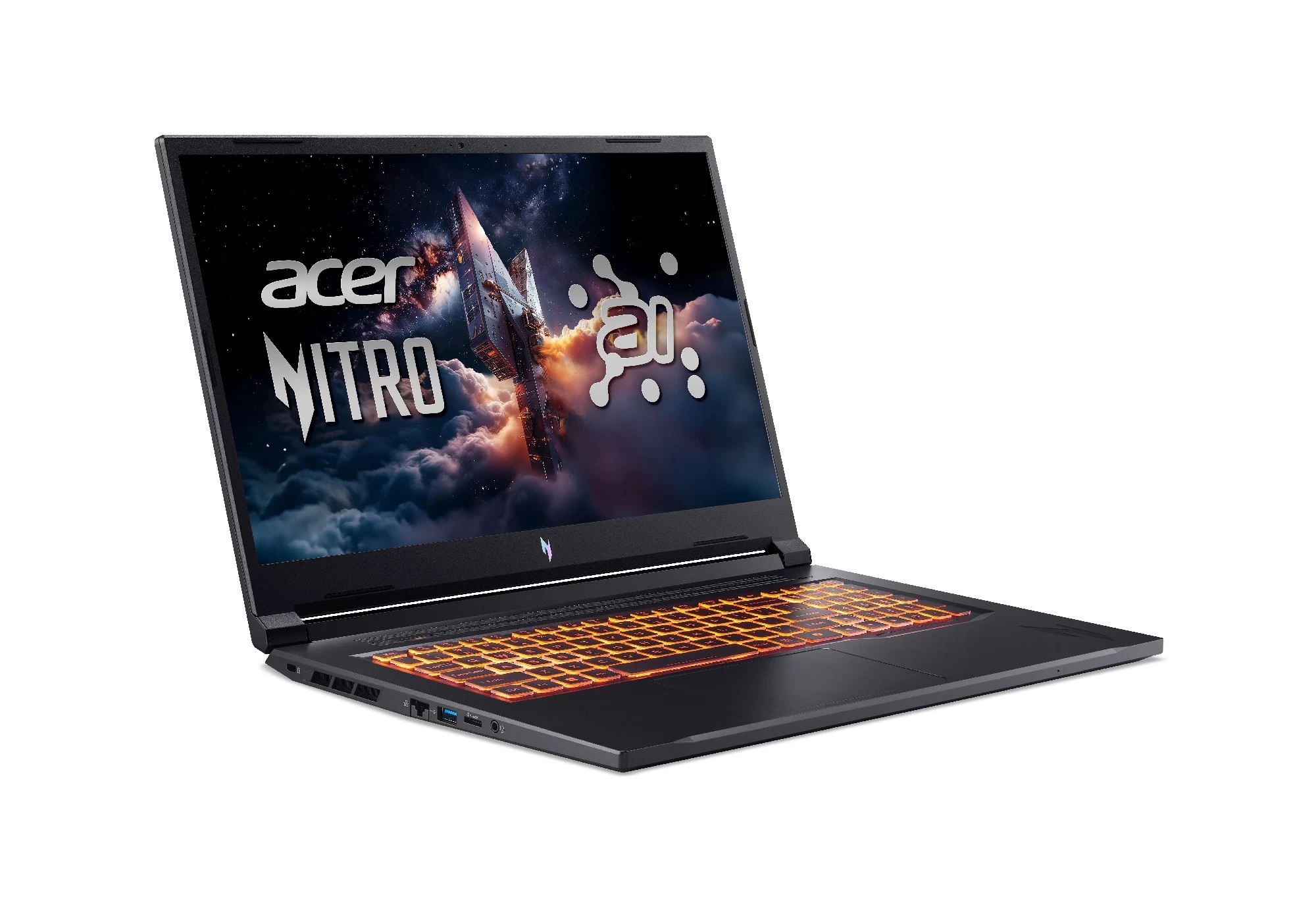 Ноутбук 17.3” ACER Nitro V 17 AI ANV17-41/ 144Hz/ AMD Ryzen 7 260 AI/ 16GB/ 1TB SSD/ RTX 5070/ Obsidian Black photo 2