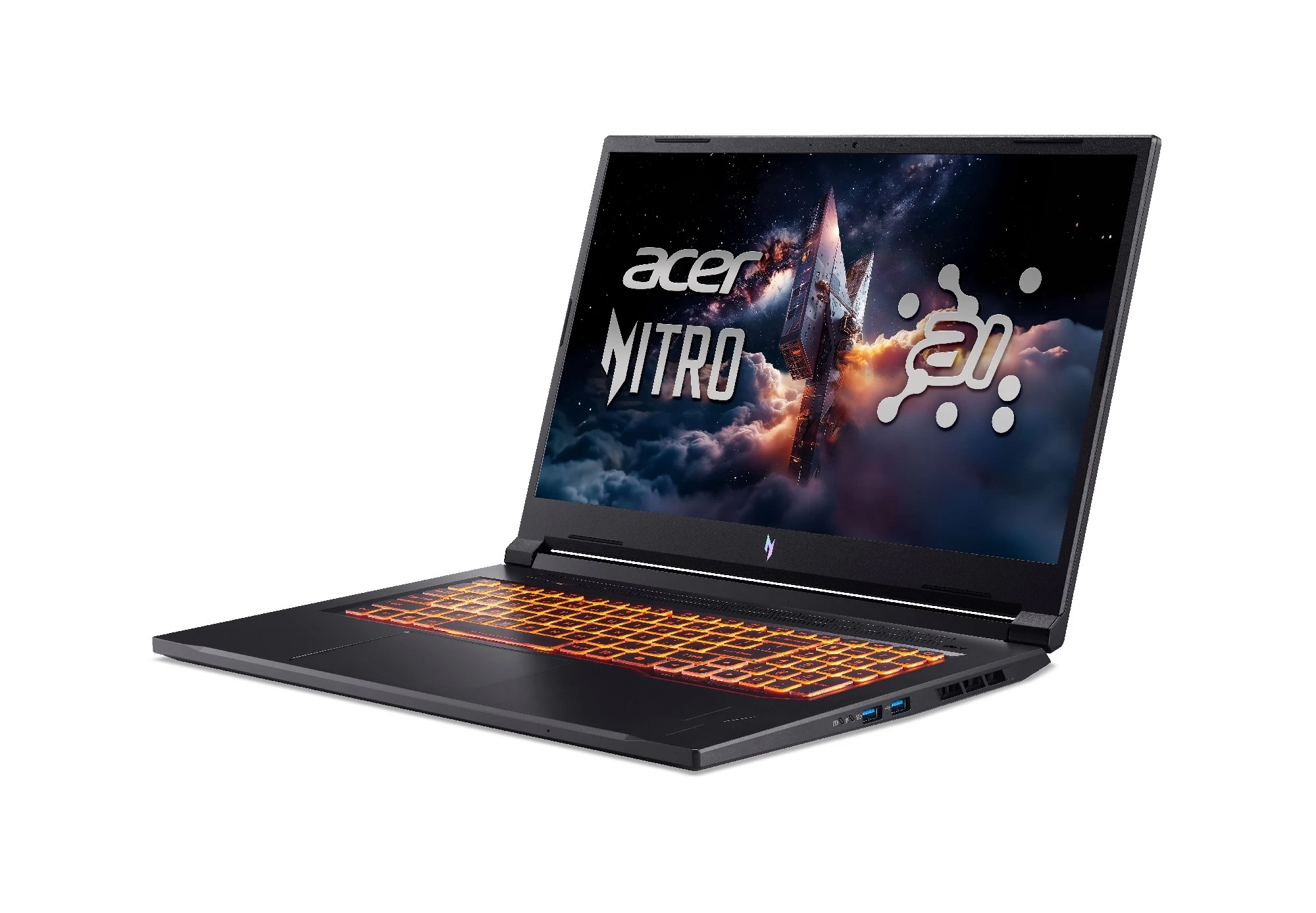 Ноутбук 17.3” ACER Nitro V 17 AI ANV17-41/ 144Hz/ AMD Ryzen 7 260 AI/ 16GB/ 1TB SSD/ RTX 5070/ Obsidian Black photo 3