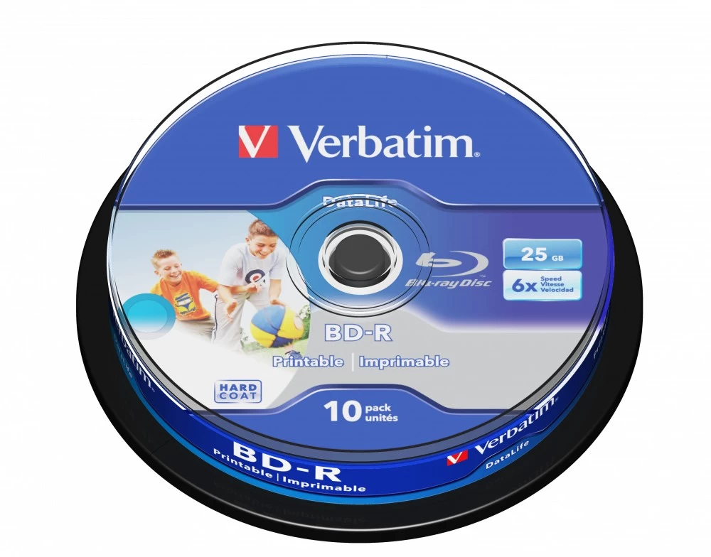 Verbatim BD-R SL 25GB 6X 10PK SPL WP NO ID photo 1